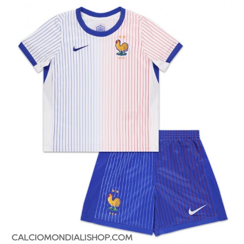 Maglie da calcio Francia Seconda Maglia Bambino Europei 2024 Manica Corta (+ Pantaloni corti)